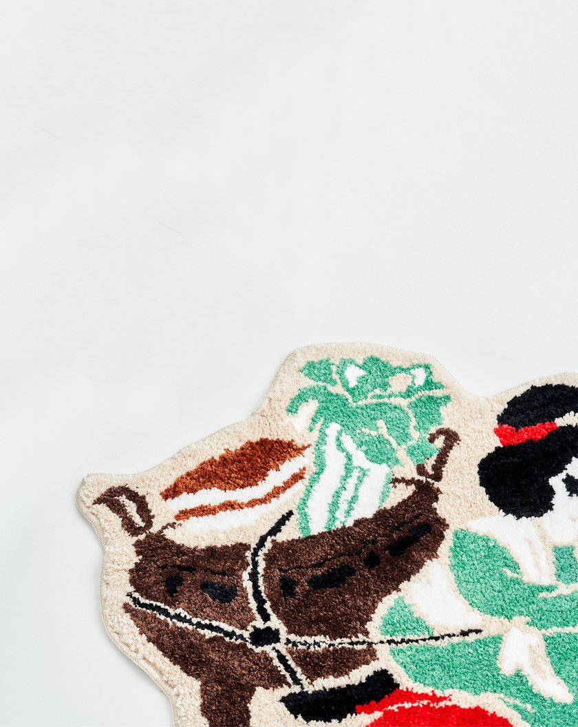 gozox故宮博物院 酸菜白肉鍋地墊(米色)