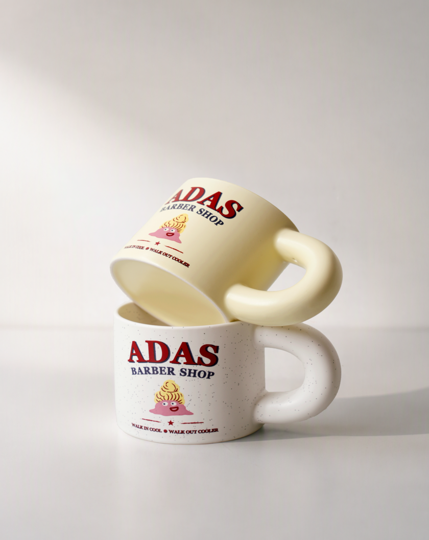 Ada理髮店陶瓷胖胖杯(兩色)