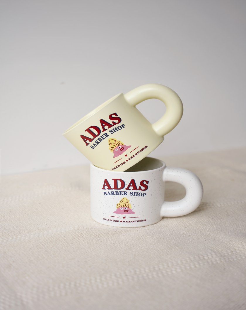 Ada理髮店陶瓷胖胖杯(兩色)