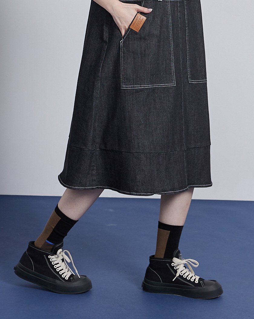 色塊針織長襪(兩色)