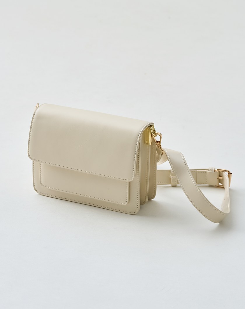 硬皮斜背小方包(兩色)