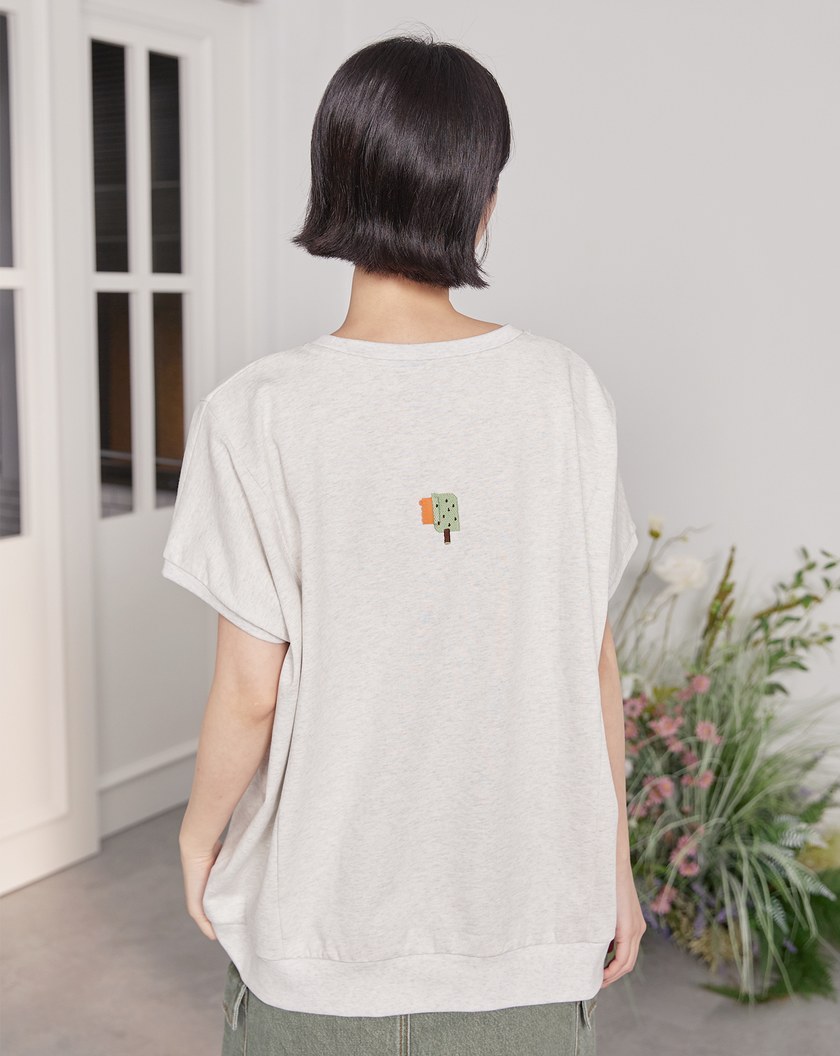 水果冰棒樹爬線純棉厚磅T恤(兩色)