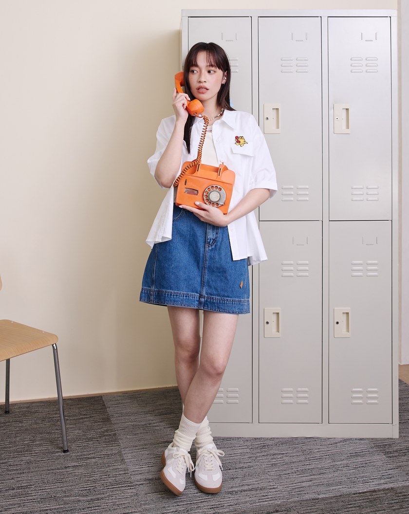 ➤gozox小虎❤️戀戀熱線粥短袖襯衫(兩色)