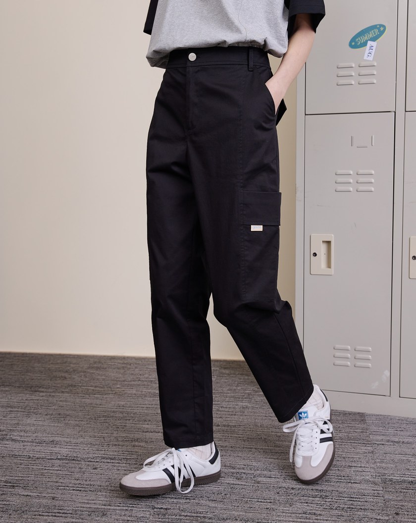 顯瘦剪接工裝男友褲(兩色)