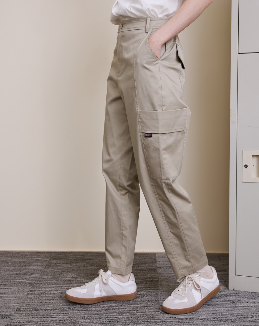 顯瘦剪接工裝男友褲(兩色)