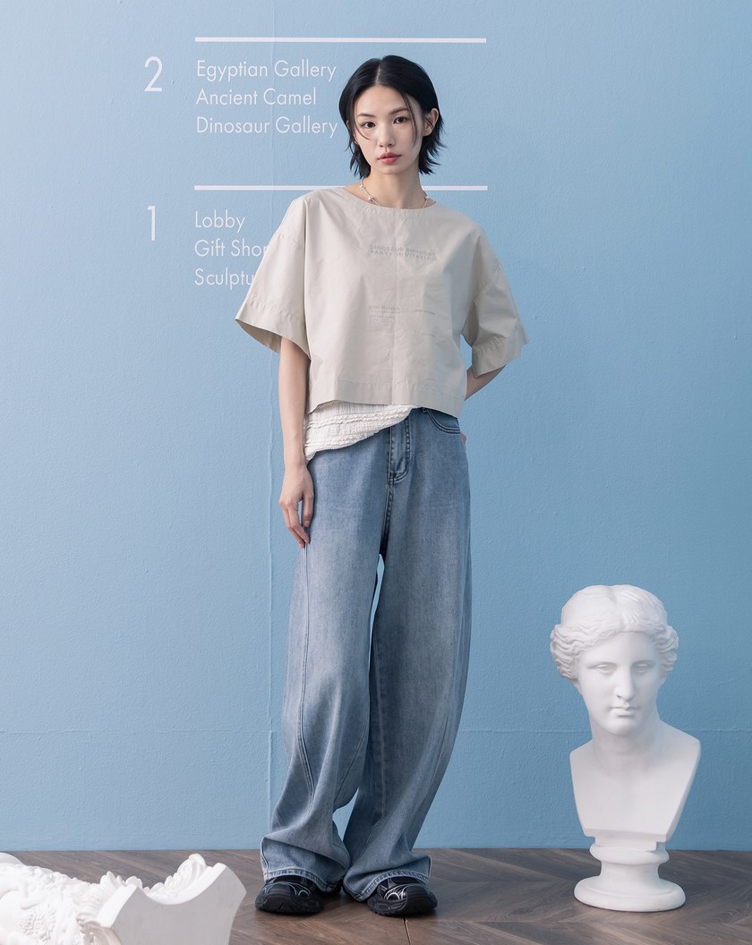 好比例水洗彈性彎刀牛仔褲(兩色)