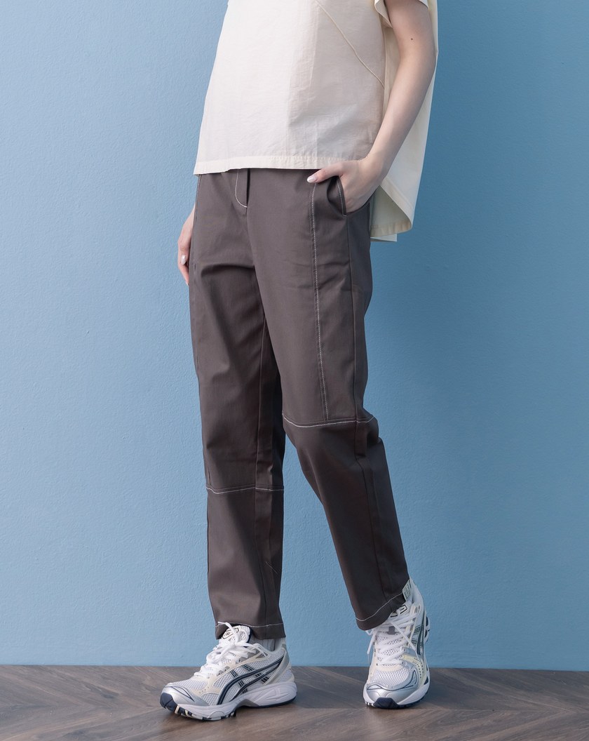 ➤配色壓線造型剪接男友褲(兩色)