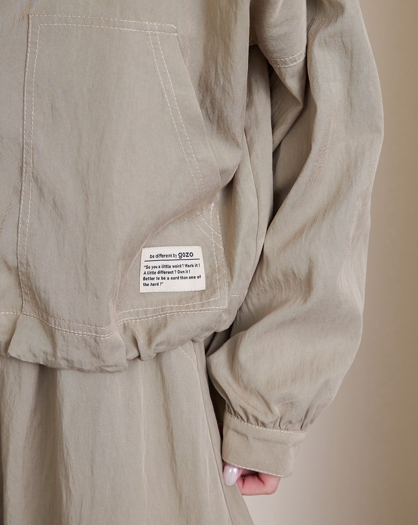 涼感天絲大口袋下擺抽繩外套(兩色)