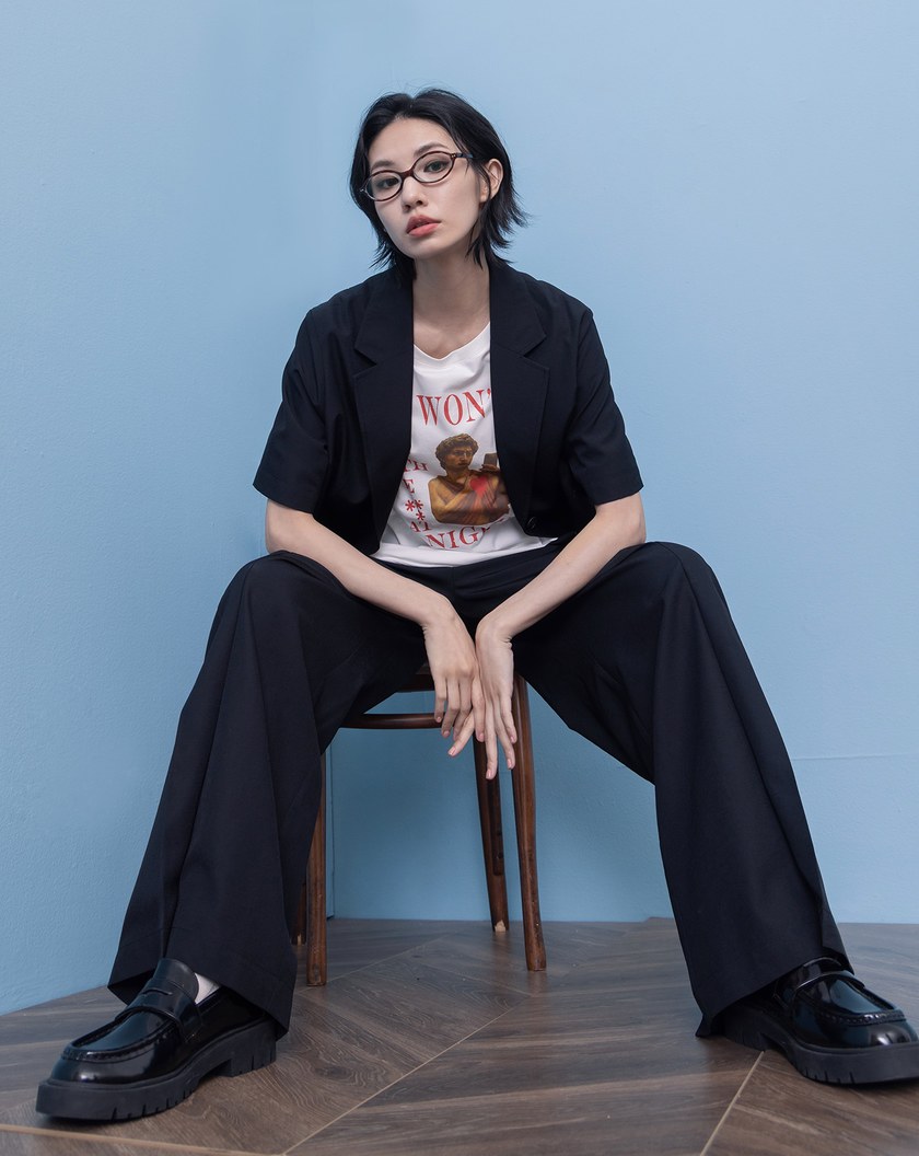 A｜舒適麻感短袖西裝外套(兩色)