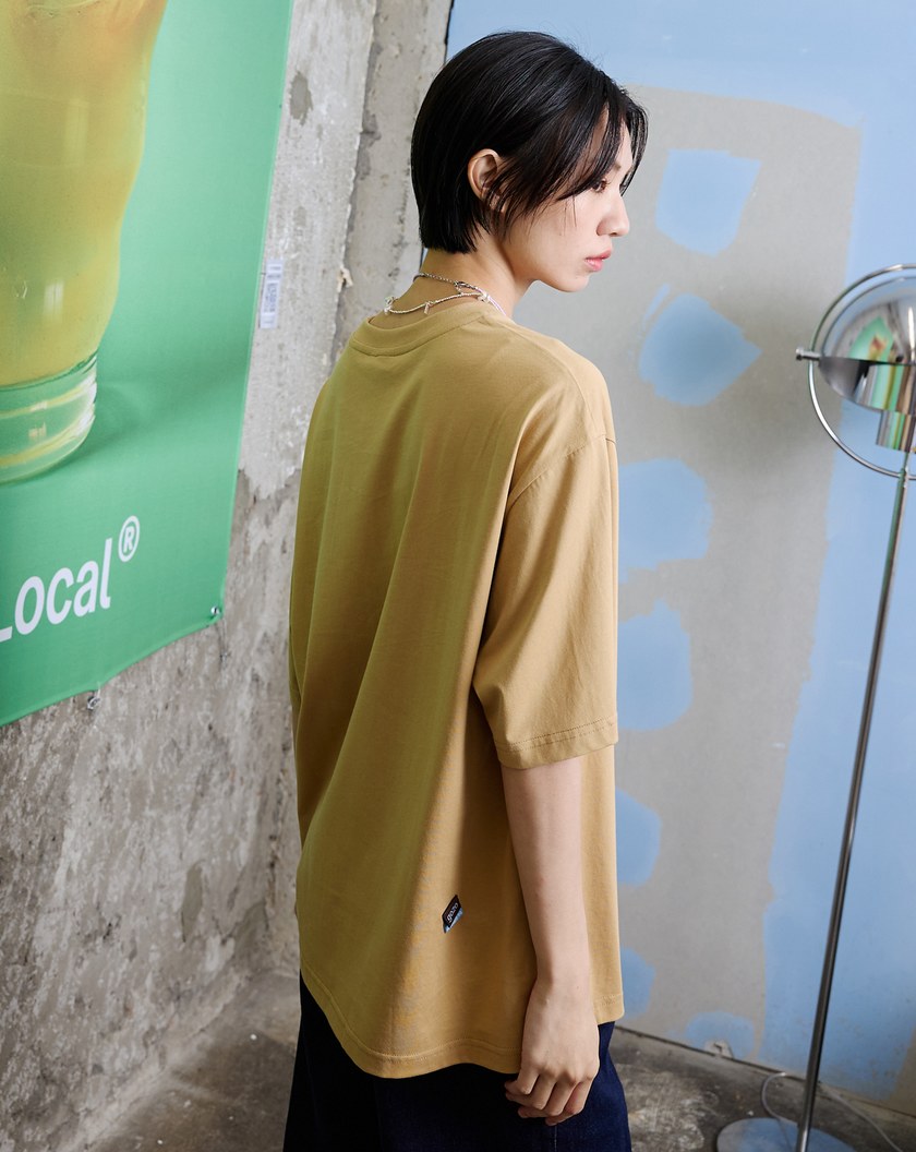 ➤出遊拍立得印花寬鬆純棉T恤(兩色)