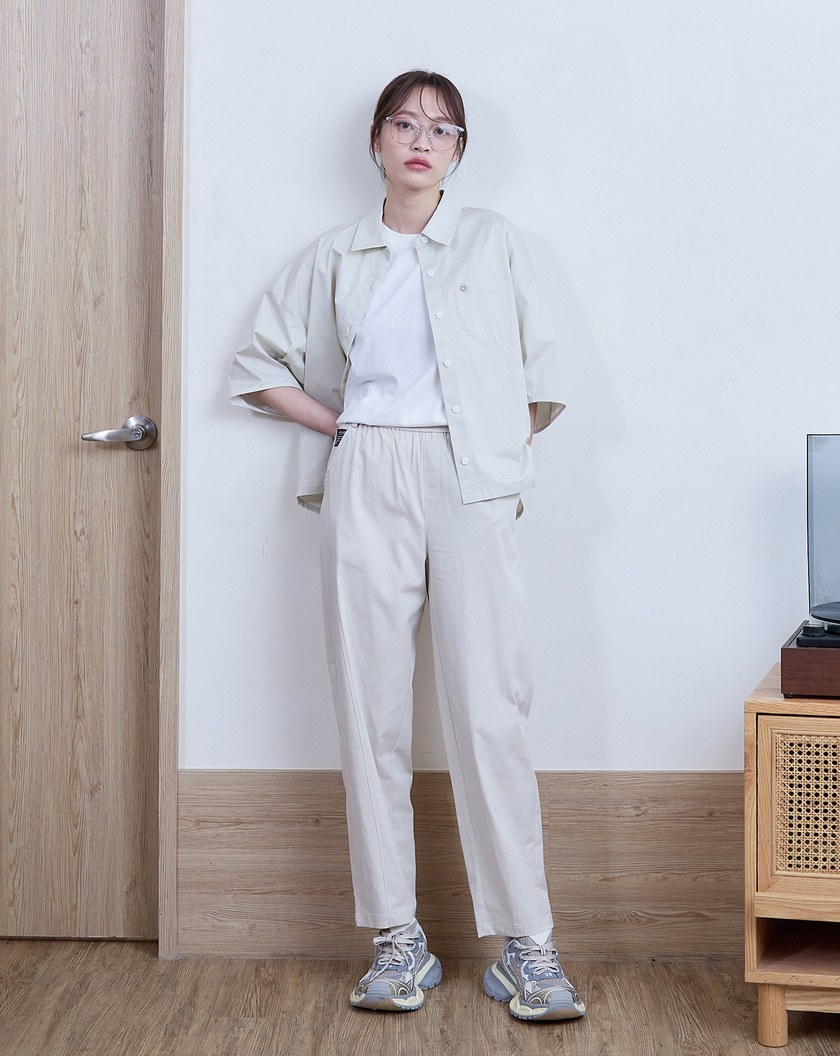 ➤織標彈性鬆緊長褲(兩色)