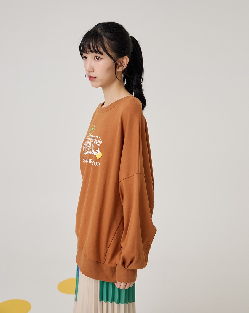 ➤gozo小店舖印花大學T(兩色)