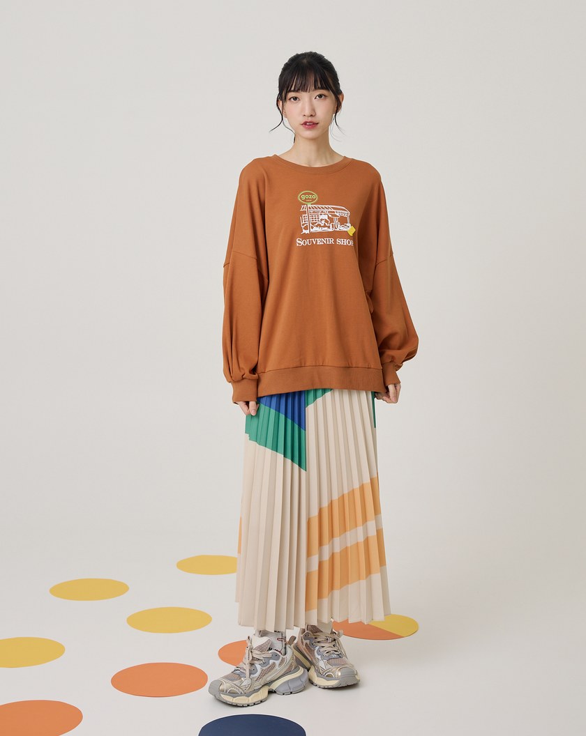 ➤gozo小店舖印花大學T(兩色)