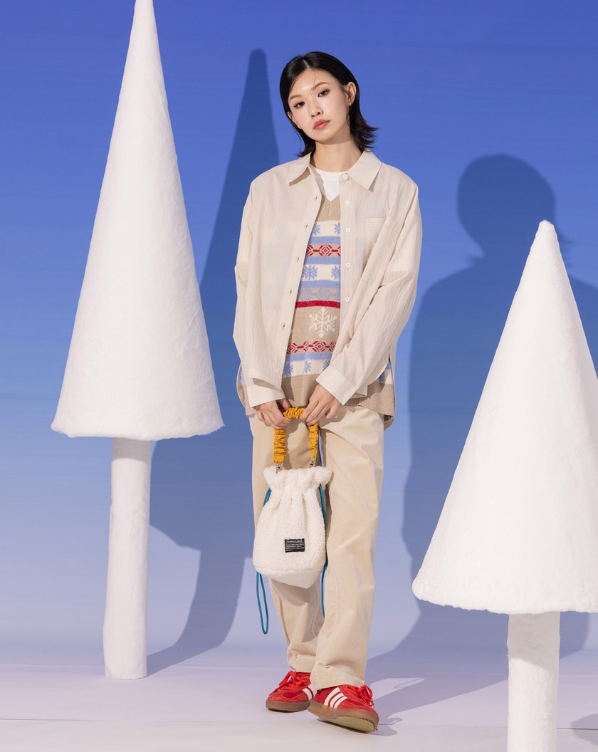 細條紋圓弧下擺長袖襯衫(兩色)