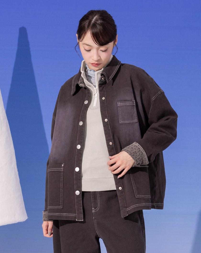 多口袋豹紋拼接襯衫外套(兩色)