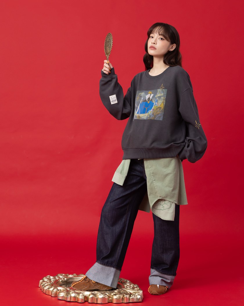 迪士尼系列 害羞鬼立體繡花條絨長袖襯衫(兩色)