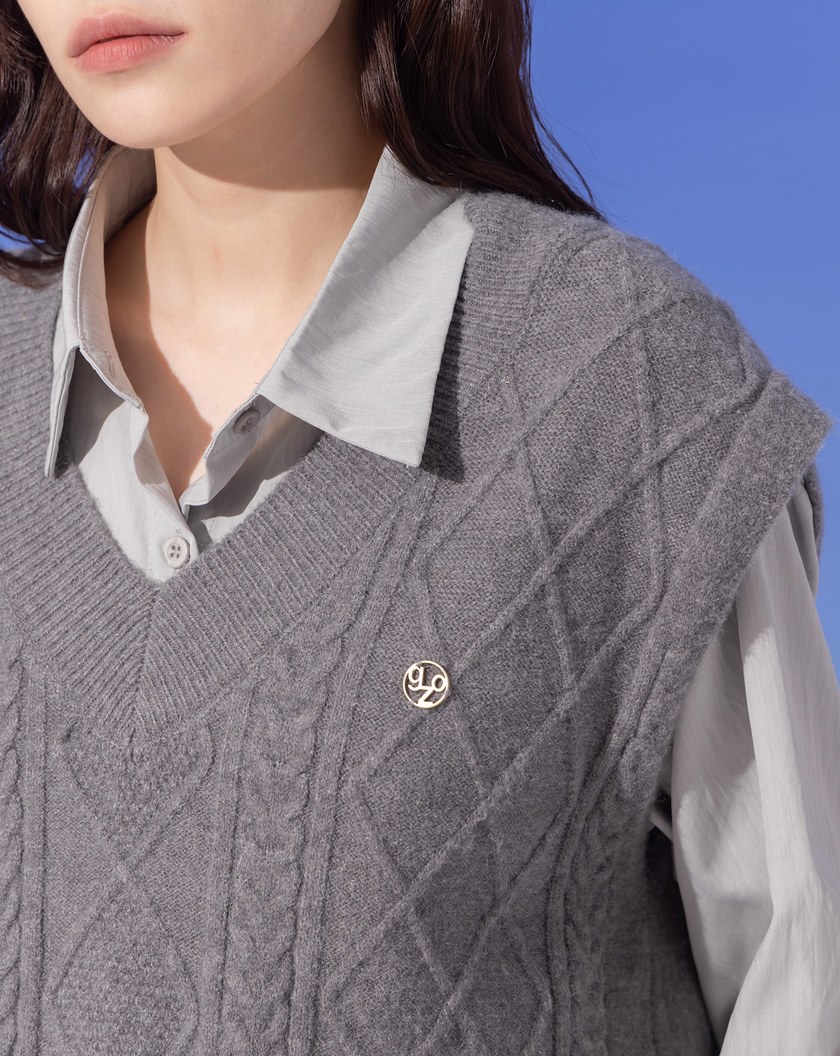 ➤多WAY針織兩件式背心襯衫(兩色)