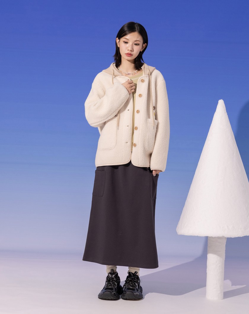 ➤雙口袋造型鬆緊針織裙(兩色)