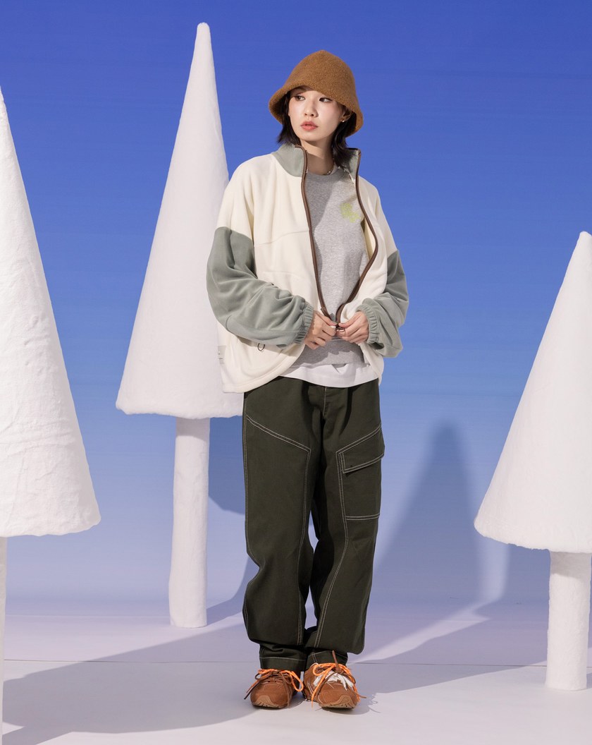 大口袋工裝風鬆緊長褲(兩色)