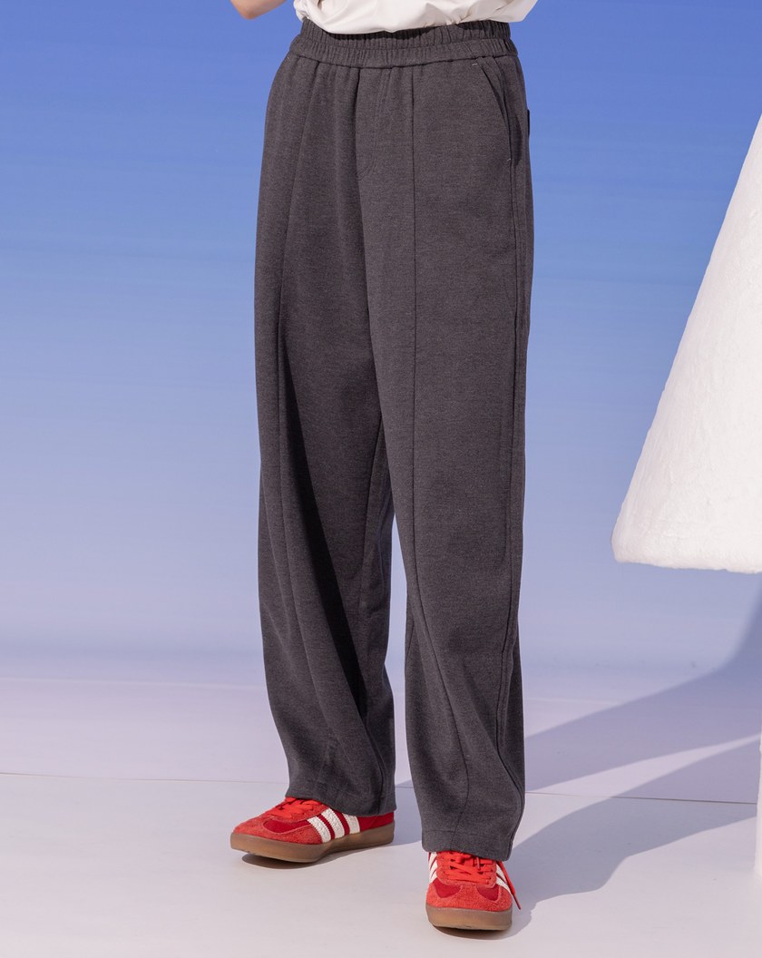 仿毛呢立體繭型長褲(兩色)