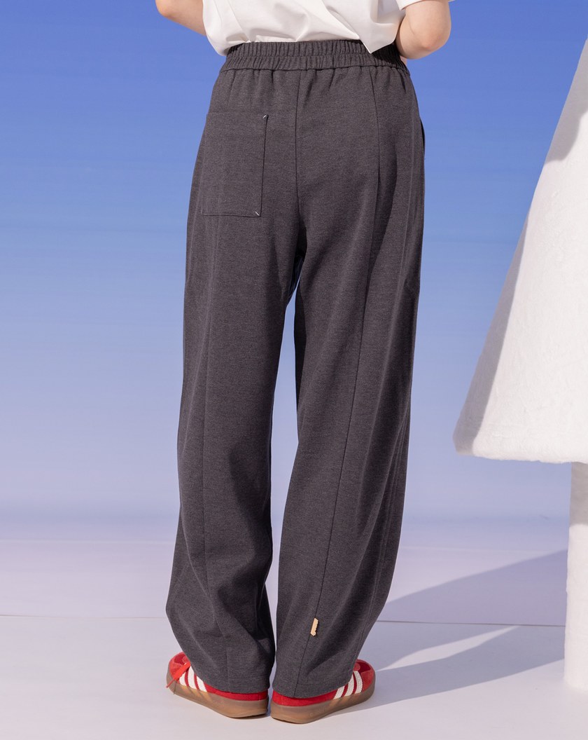 仿毛呢立體繭型長褲(兩色)