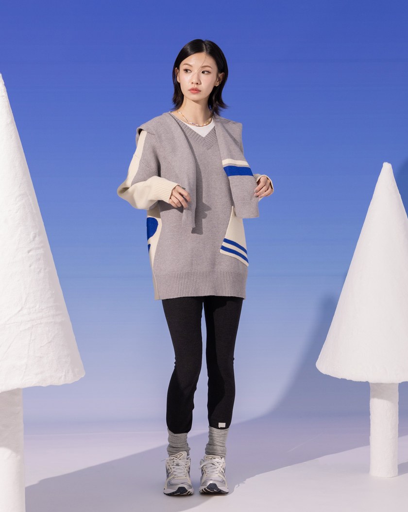 保暖加絨彈力高腰緊身褲