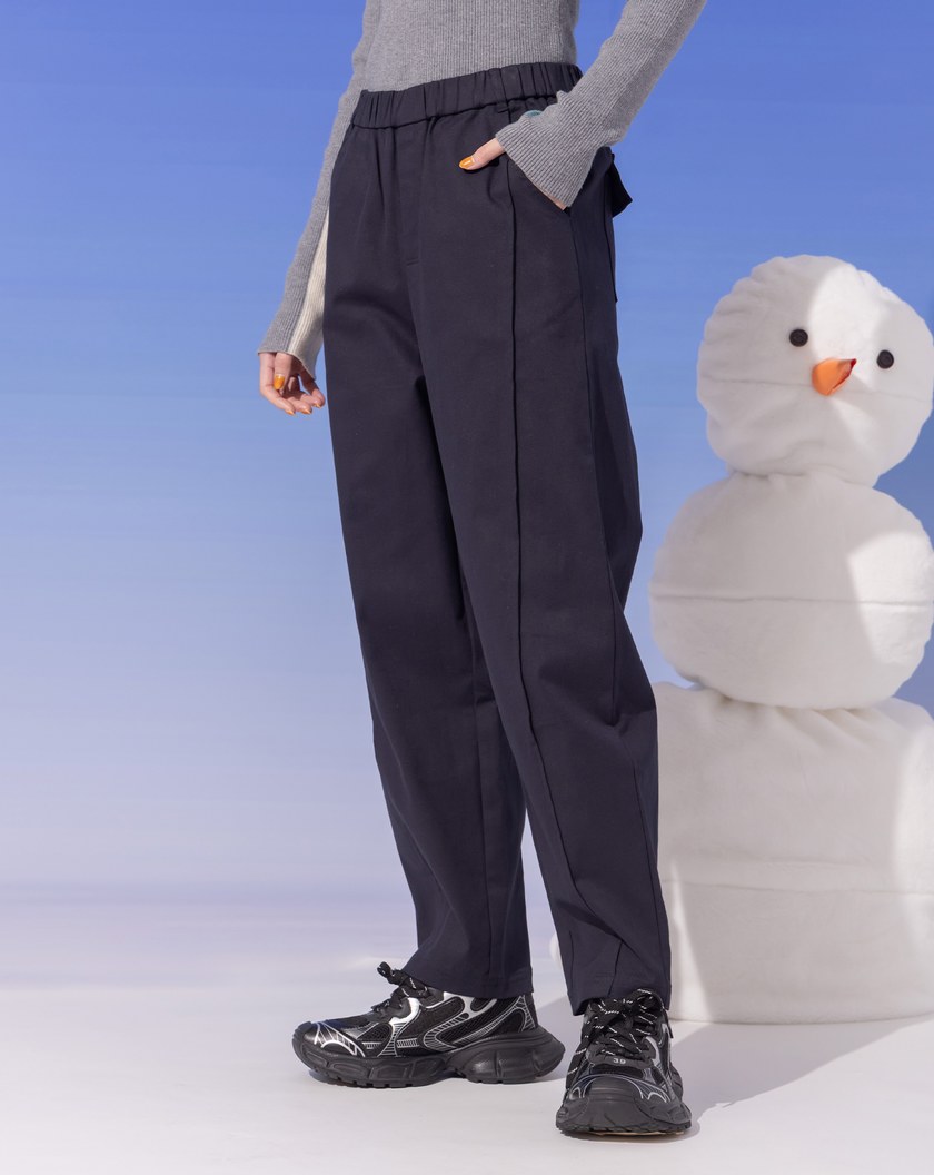 ➤休閒微縮口鬆緊長褲(兩色)