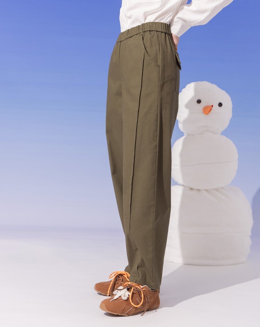 ➤休閒微縮口鬆緊長褲(兩色)