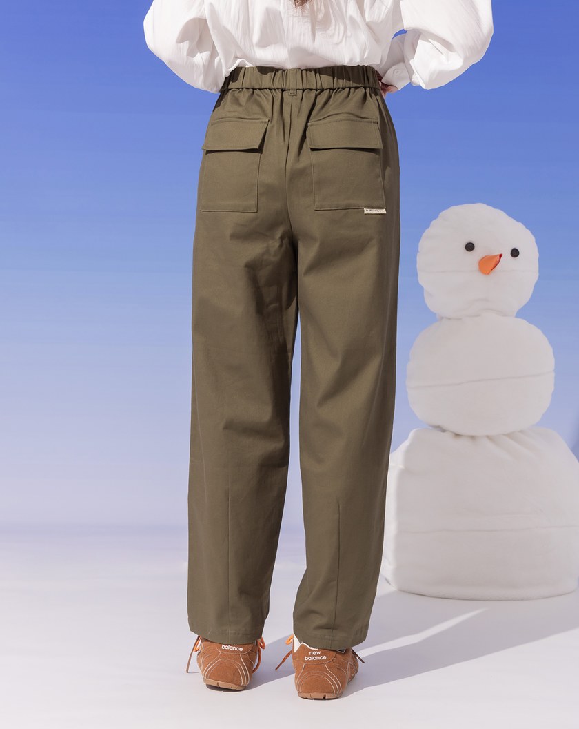 ➤休閒微縮口鬆緊長褲(兩色)