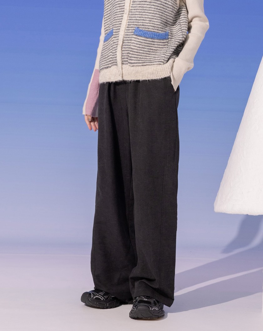 ➤洗色垂墜感鬆緊長褲(兩色)