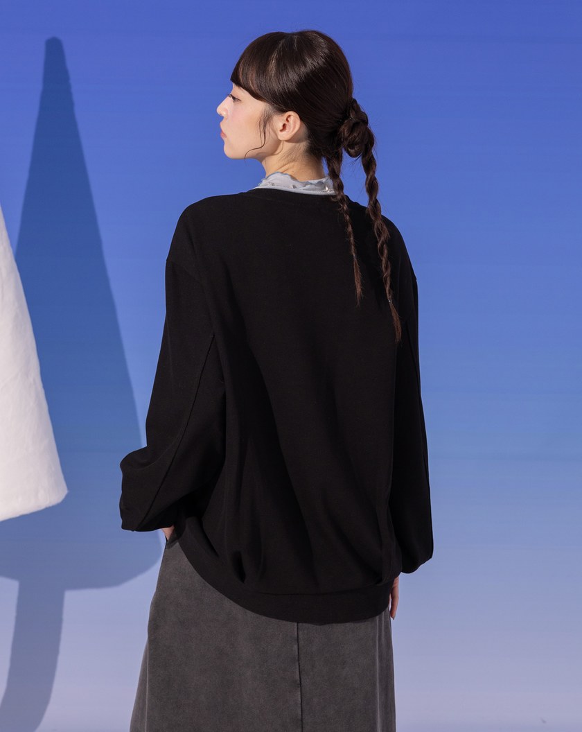 趣味水彩風印花大學T(兩色)