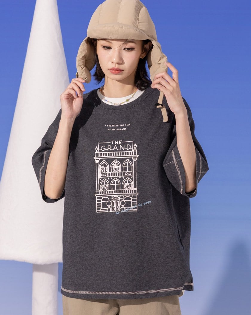 gozo飯店撞色車線T恤(兩色)