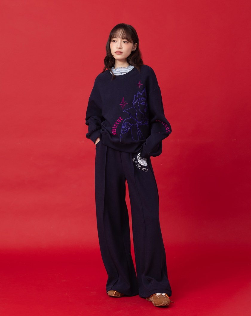 迪士尼系列 魔鏡壞皇后立體拋袖刷毛大學T