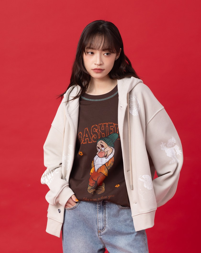 迪士尼系列 害羞鬼手繪風抗菌寬鬆T恤(兩色)