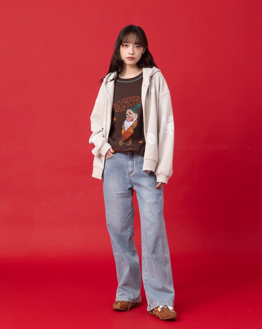 迪士尼系列 害羞鬼手繪風抗菌寬鬆T恤(兩色)