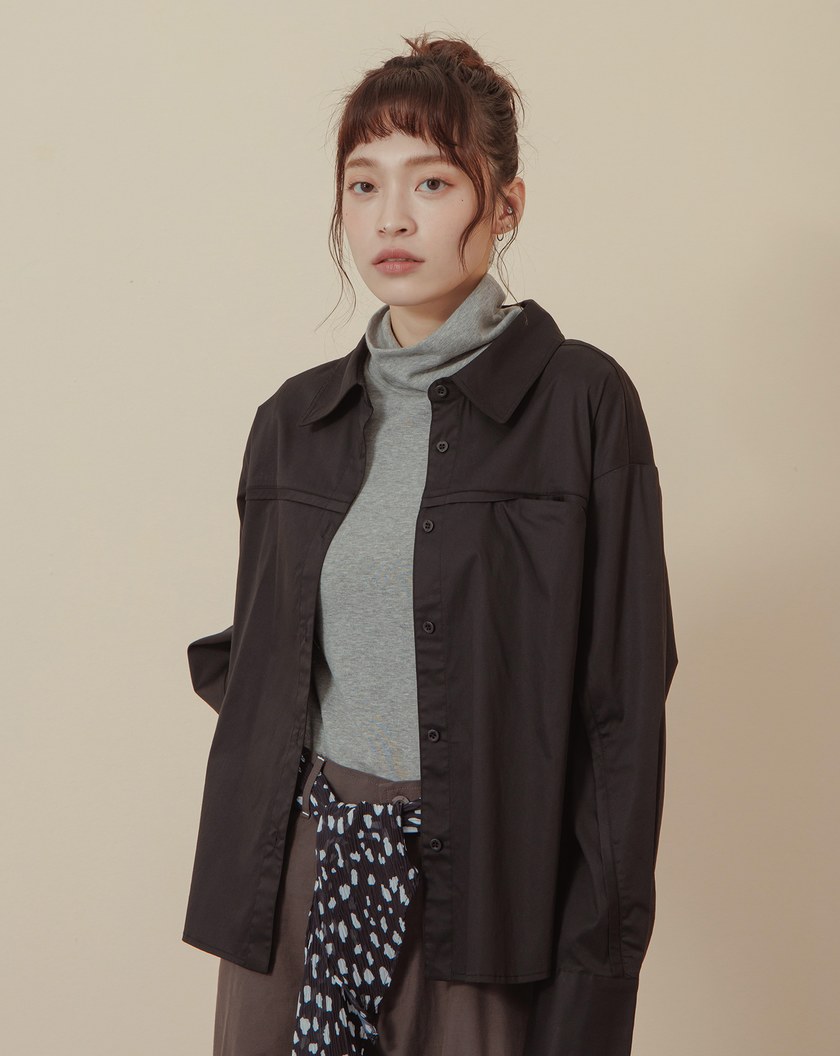 發熱羊絨彈力內搭高領上衣(四色)