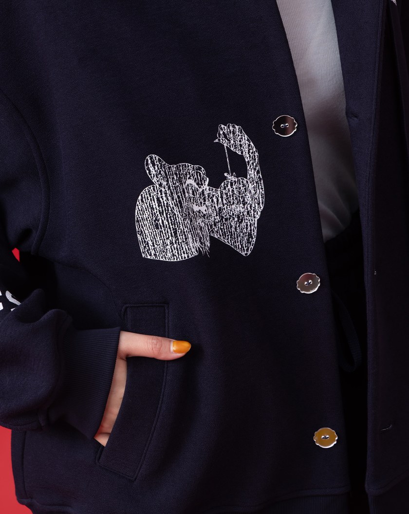 迪士尼系列 魔鏡啊~魔鏡魔法釦刷毛連帽外套(兩色)