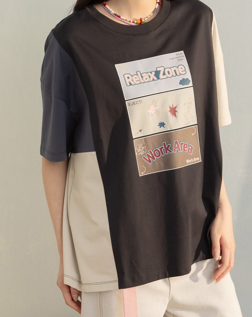 ➤涼感抑菌放鬆三階段拼色T恤(兩色)