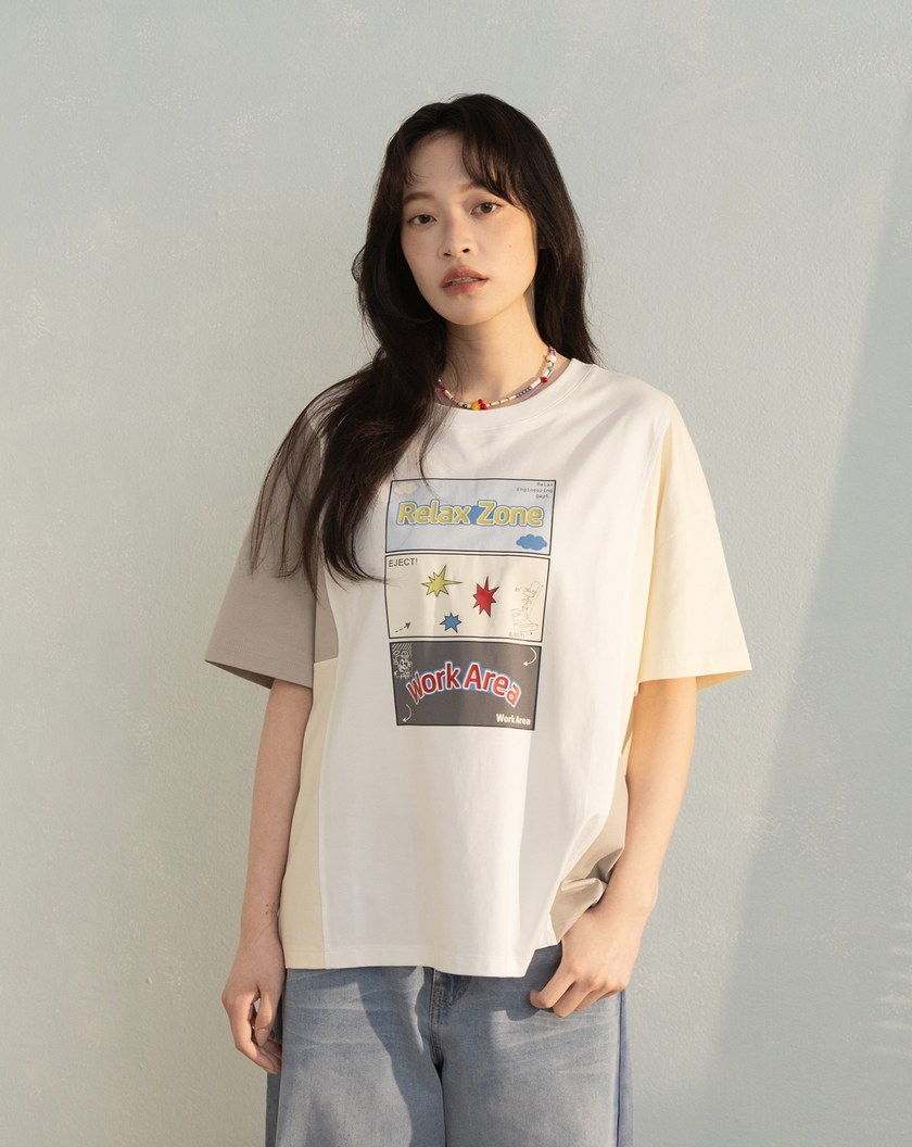 ➤涼感抑菌放鬆三階段拼色T恤(兩色)