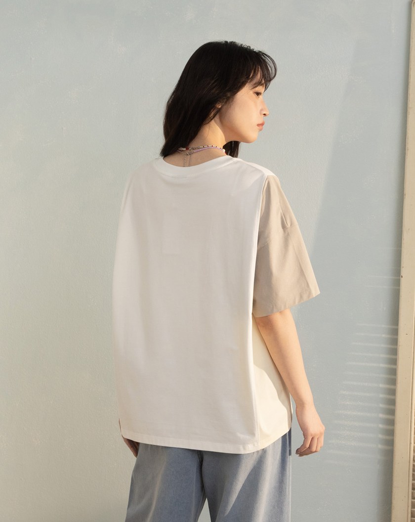 ➤涼感抑菌放鬆三階段拼色T恤(兩色)