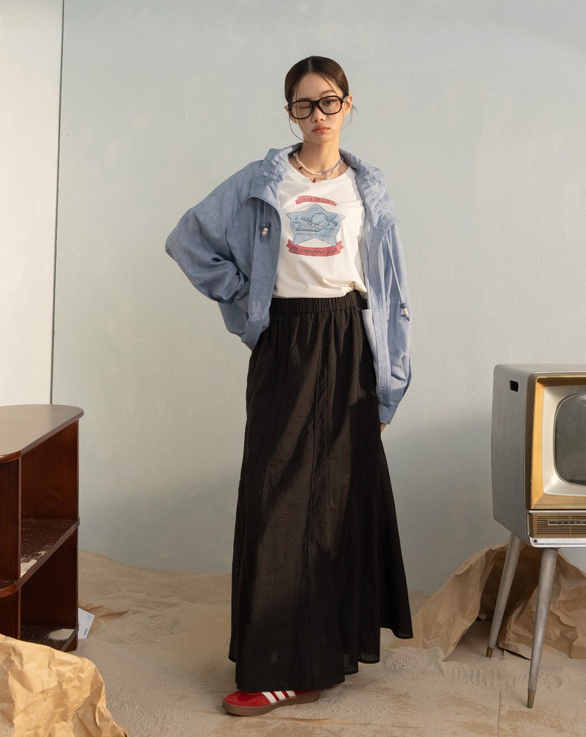 抗皺立體剪裁魚尾長裙