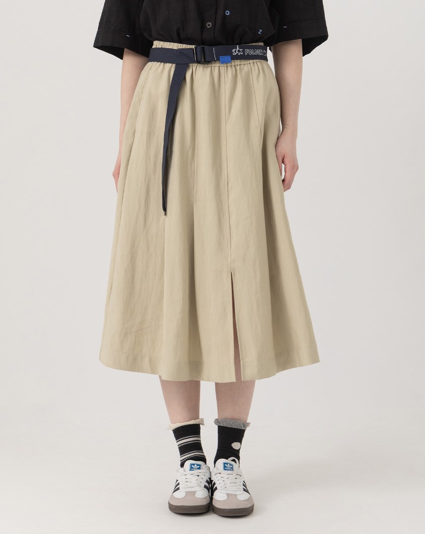 ➤後口袋配色車線百摺涼感傘裙(兩色)