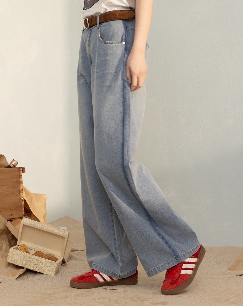 好比例暈影水洗牛仔褲