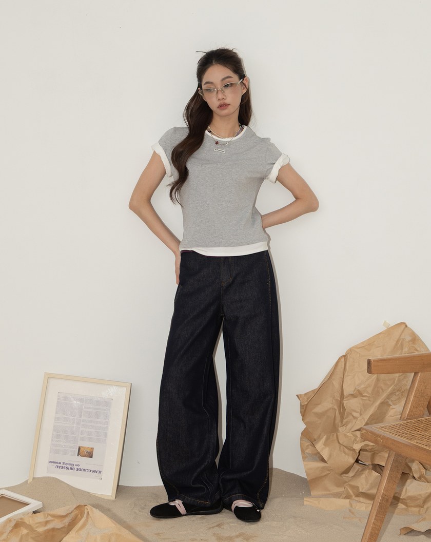 A｜肌理感條紋廓型西裝褲(兩色)