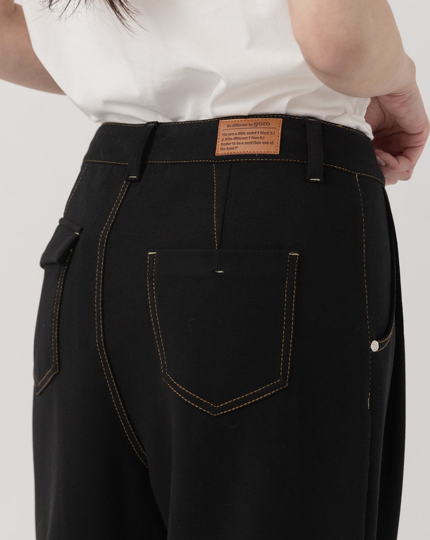 ◢5.0 無懈可擊Q彈慕斯針織長褲(洗鍊黑)