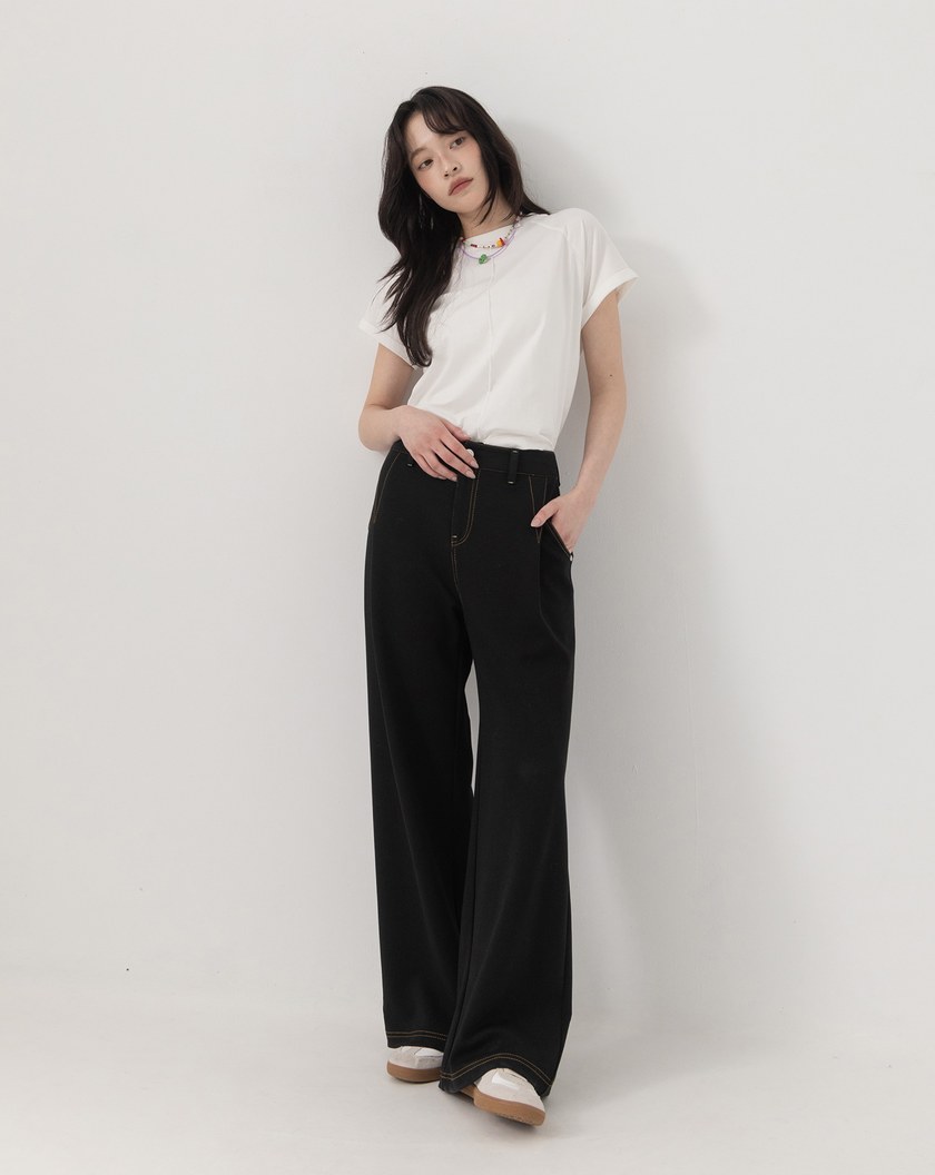 ◢5.0 無懈可擊Q彈慕斯針織長褲(洗鍊黑)