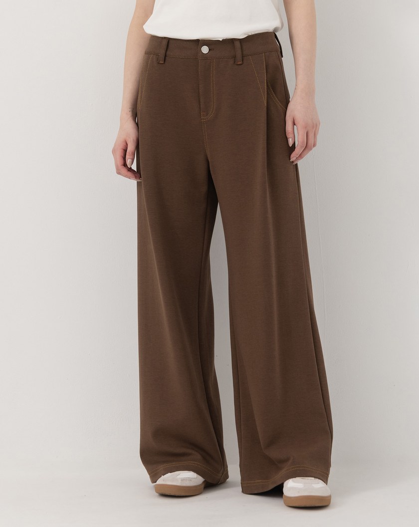 ◢5.0 無懈可擊Q彈慕斯針織長褲(摩卡咖)