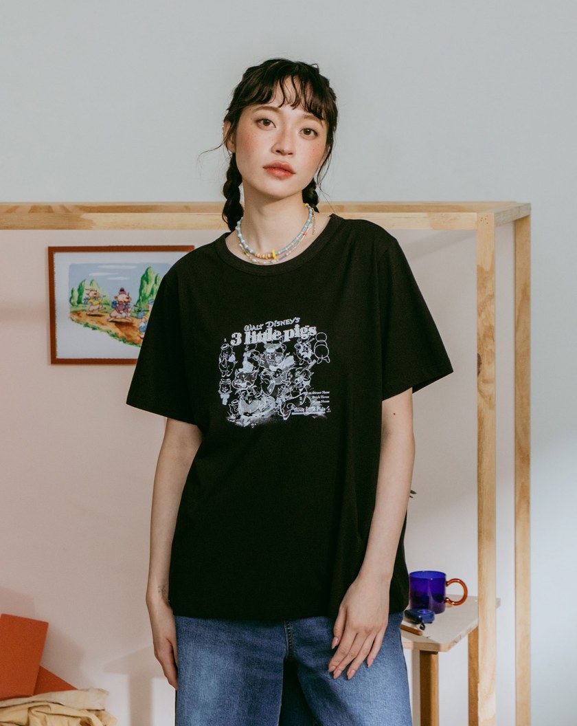 迪士尼系列 繪本風串珠繡花涼感T恤(兩色)