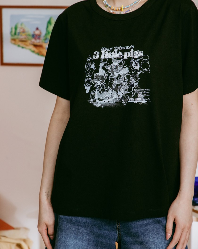 迪士尼系列 繪本風串珠繡花涼感T恤(兩色)