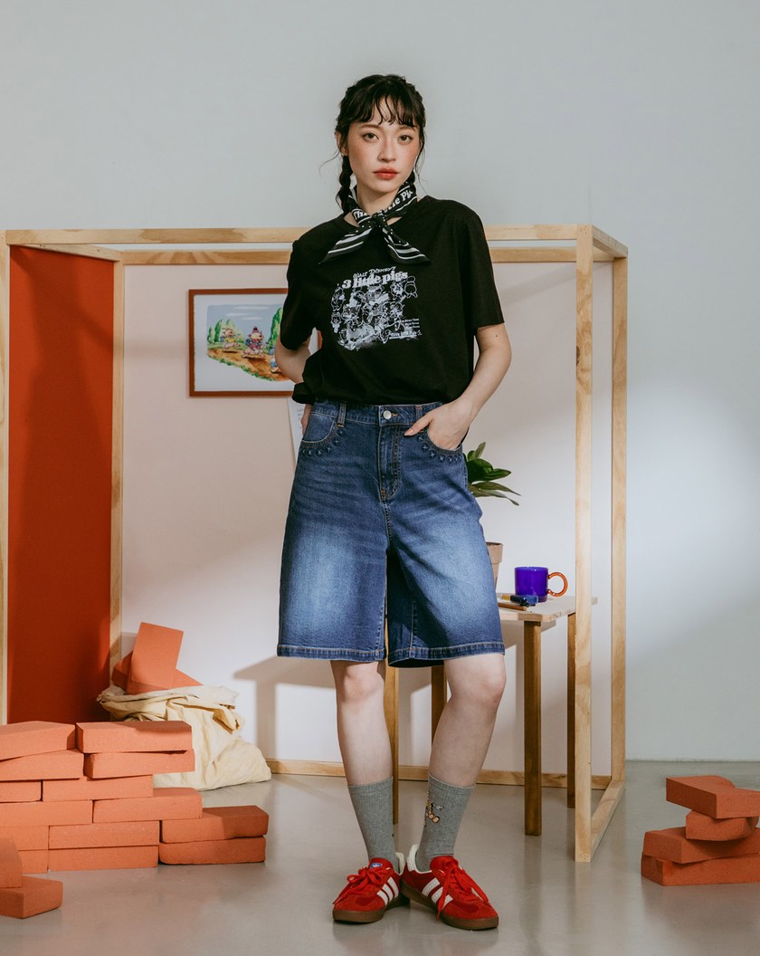 迪士尼系列 繪本風串珠繡花涼感T恤(兩色)